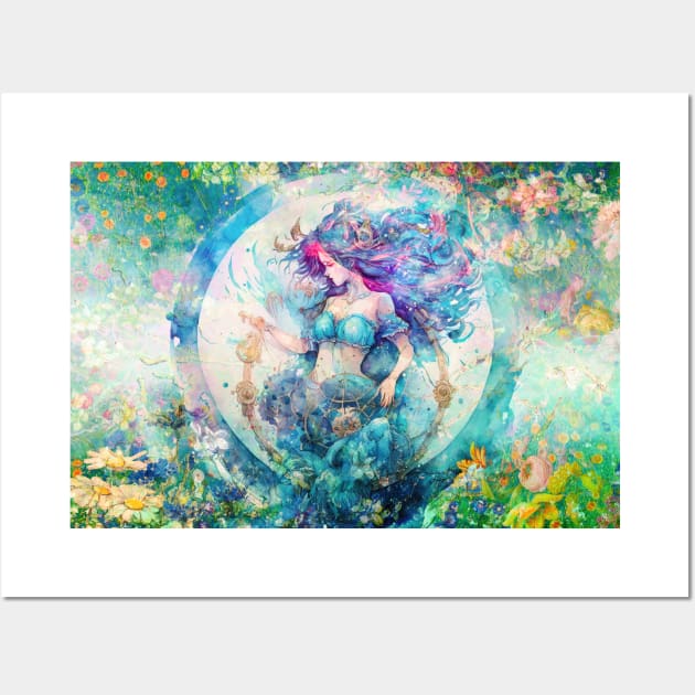 Aquarius Wall Art by Phatpuppy Art